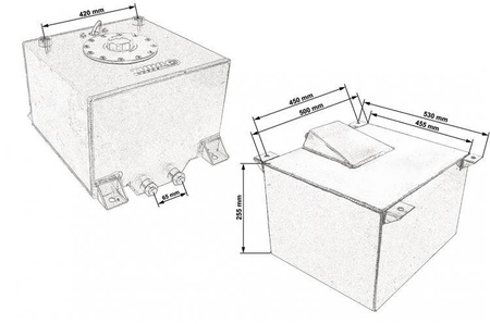 Fuel tank 60L TurboWorks Aluminum