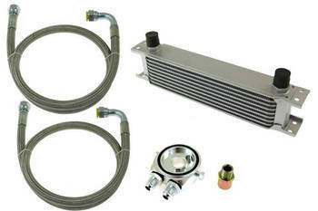 TurboWorks Oil Cooler Kit 13-rows 260x100x50 AN10 Silver