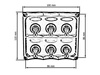 Panel przełączników 12V SPST/ON-OFFx6, 3B 15A IP68