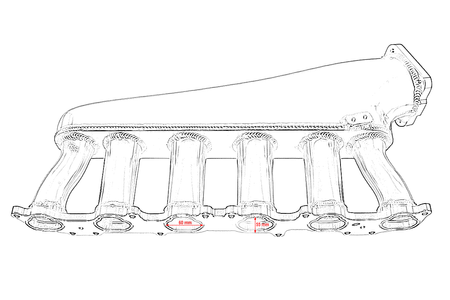 Intake manifold Toyota Lexus 1FZ with throttle body and fuel rail