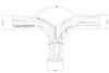 Exhaust tee 180st 51/63mm 304SS