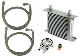 TurboWorks Oil Cooler Kit Slim 25-rows 140x195x50 AN10 Silver