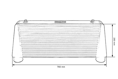 TurboWorks Intercooler 600x280x76 same side