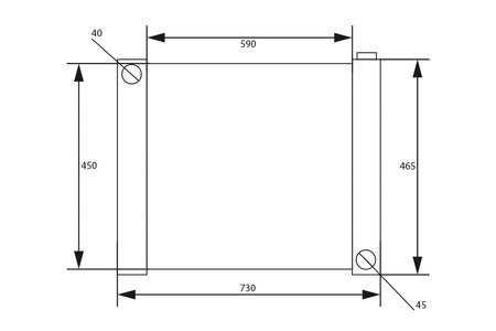 Uniwersal radiator 73x46,5x8cm