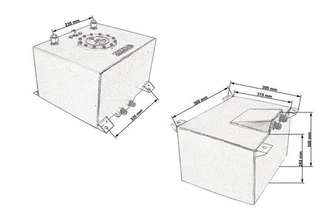 Fuel tank 30L TurboWorks with sensor black