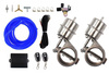 Exhaust Dual Cutout Set Pneumatic 76mm Vacuum Open