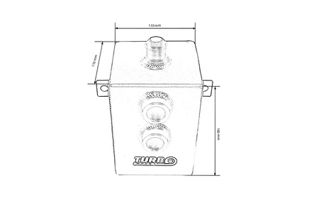 Oil catch tank 2L TurboWorks Czarny