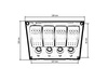 Switch 12/24V IP68 (ON)-OFFx1, ON-OFFX3, 2B 5A, 1B 10A, 1B 15A
