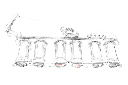 Intake manifold Toyota Chaser Supra 1JZ with throttle body and fuel rail