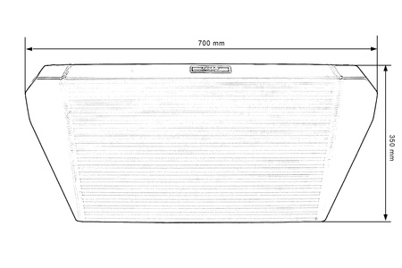 TurboWorks Intercooler 550x350x76 backward