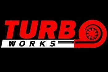 TurboWorks Sticker Red-White 20cm