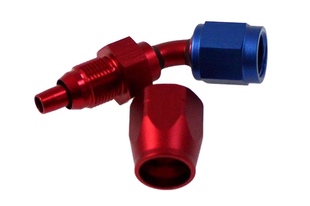 Swivel Fitting 45deg AN4 cutter style