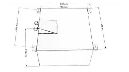 Fuel tank 60L TurboWorks with filler and sensor