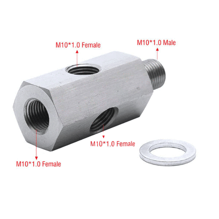 Oil pressure sensor adapter TurboWorks 2 x M10x1