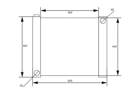 Uniwersal radiator 60,5x46,5x8cm