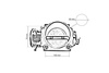 Throttle body TurboWorks Mitsubishi Lancer EVO 7-9 70mm