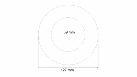 Dekiel tłumika okrągły 69mm 127mm