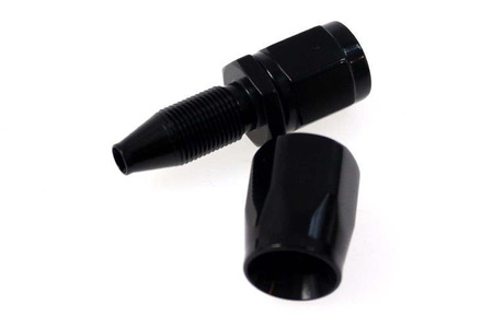 Swivel fitting straight AN8 Black