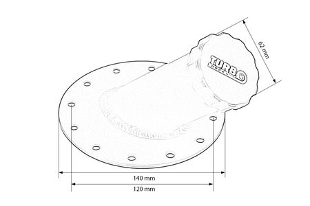 Wlew paliwa TurboWorks Aluminiowy Black