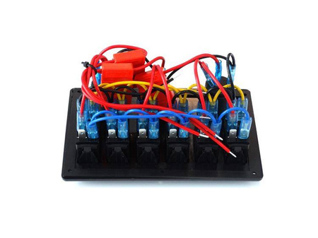 Switch ON-OFFx5, 1xZ, 2xUSB 3.1A, 2xB 15A Blue