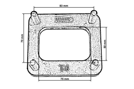 Flansza turbo T4 szpilki M10