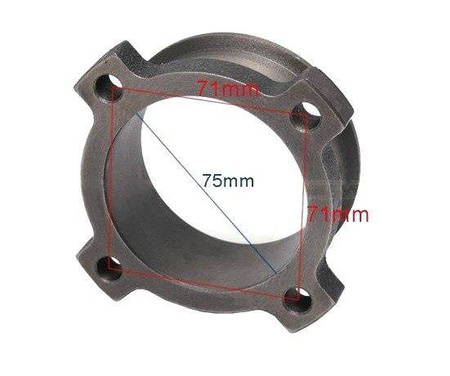 Downpipe T03 4 bolts 3" V-Band cast