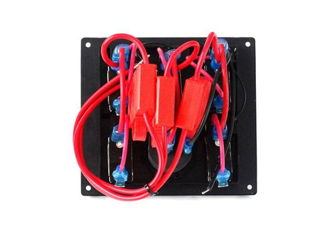 Switch Panel 12V SPST/ON-OFFx5, 1xGZ, 3B 15A IP68