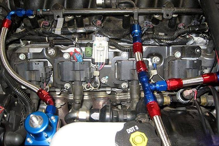 Reusable swivel hose end 180deg AN20