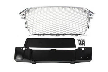 Grill Audi A4 B8 RS-Style Silver-Black 12-15 PDC